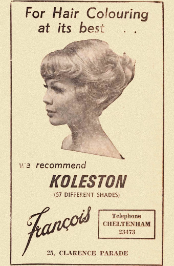 1960s newspaper ad for hair salon